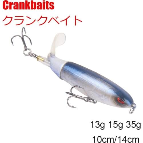 1Pcs Whopper Plopper 10Cm/14cm Floating Fishing Lure Set Artificial Hard Bait Wobbler Rotating Tail Fishing Tackle 3D Eyes Pesca