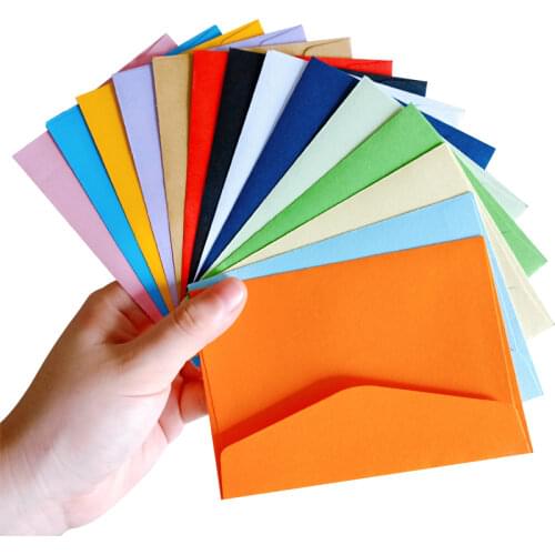 100Pcs/lot Candy Kraft Paper 14 Colors Blank Envelopes Bank Card Envelopes Greeting Cards Mini Envelopes membership card