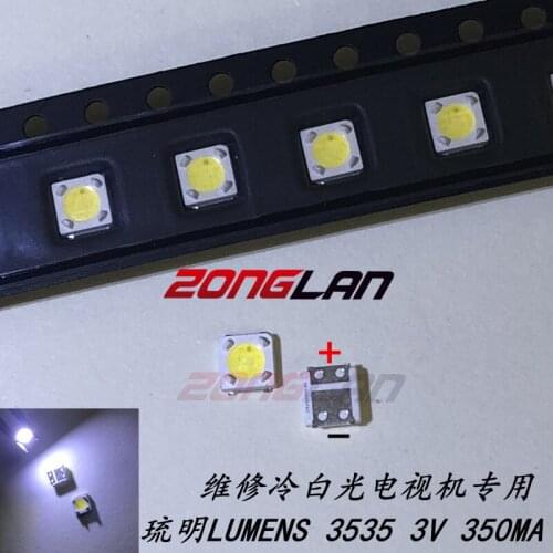 100PCS lumens LED Backlight 1W 3V 3535 3537 Cool white LCD Backlight for TV Application A129CECEBP18A-2092 4D
