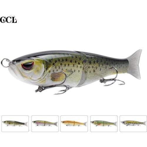 18cm 62g Hard Sinking Jointed Glide Slide Bait Fishing Lures Wobbler Tackle With Soft Tail Suit ForTrout Banana Fish Bass