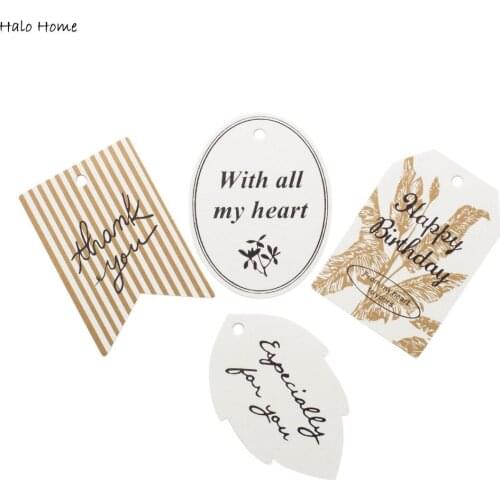 20 Piece Black Greetings Letters White Paper Tags Craft DIY Luggage Wedding Party Decoration Note Paper Card Labels 75x45mm