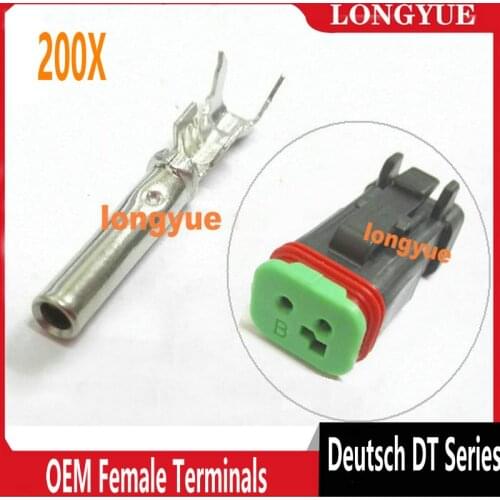 200pcs OEM Female Terminals For Deutsch DT Series Industrial Plug Connectors