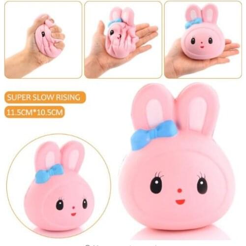 3pcs/lot Kawaii Squishies Rabbit Head Squishy Slow Rising Soft Squeeze Stuffed Kids Toys Mobile Phone Straps Gifts Collections