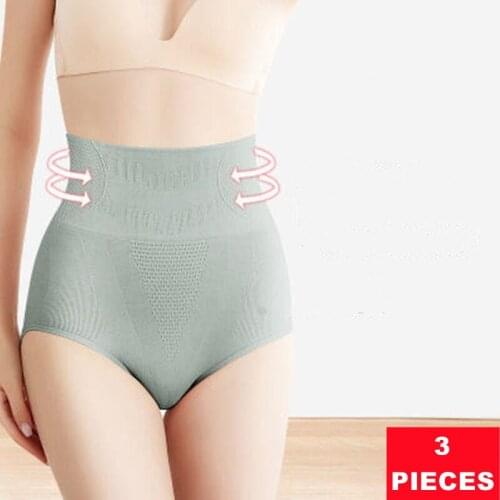3pcs/Lot Womens Seamless Panties Sets High-Waist Panties with Filter Underpants Female Cotton Sexy Breeched Menstrual Woman