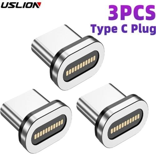 3 Pcs Magnetic Plug 11 Pin Port Fast Charging Cable Plugs Adapter Micro USB Type C Magnet Connector For iphone Xiaomi Samsung