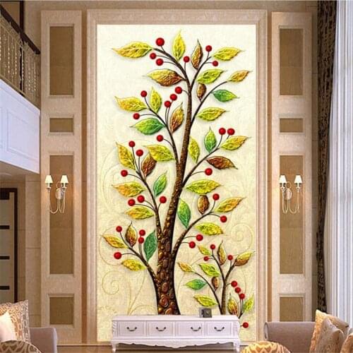 Wellyu Custom Photo Wallpaper 3d Mural Handcrafted Eden Fortune Tree Archeology Aisle Corridor 3d Wallpaper papel de parede обои