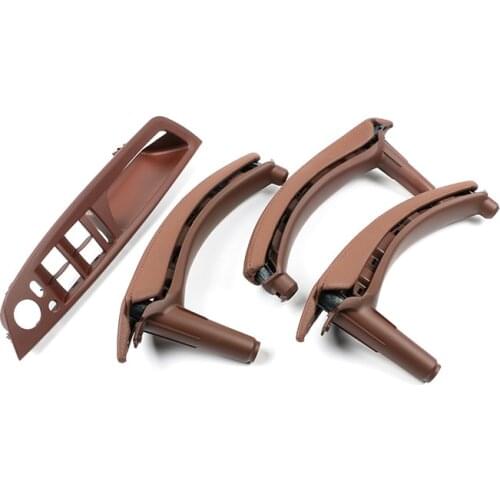7Pcs/Set LHD RHD Left Right Interior Passenger Door Handle with Leather Cover Assembly For BMW X5 X6 E70 E71 E72 2007-2013