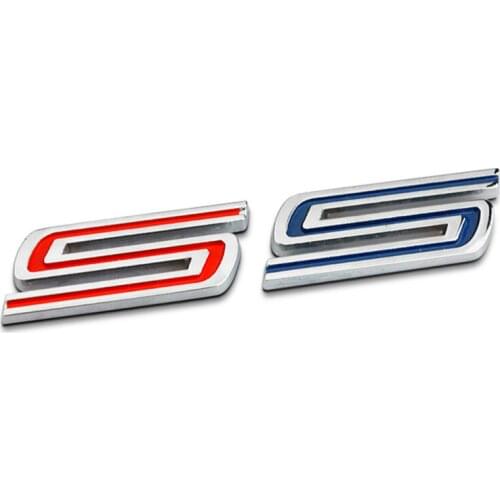 Car Sticker Emblem Badge For Ford Focus Fiesta S Letter Tail Metal 2 Colors Tuning Auto Motorcycle Car Styling Accessories