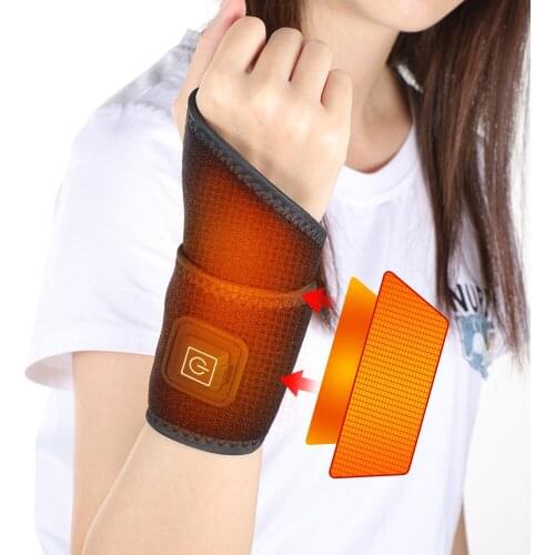 Electric Heating Wristband With Wormwood Bag Sports Fitness Joint Care Wrist Support USB Operated Hand Heated Brace Health Care