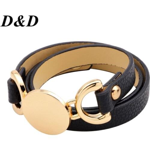Bracelets & Bangles New Arrival New Simple Leather Bracelet Ms Original Multi-layer Winding Act The Role Ofing Is Tasted