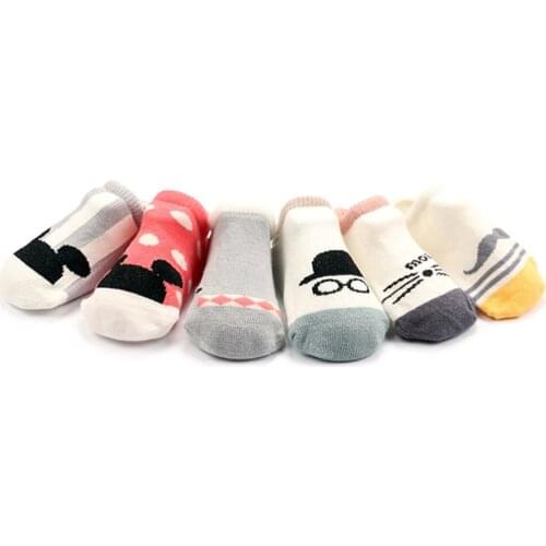 Infant 0-2 Years newborn socks Cotton Baby Socks for Boy Girl Cute Cartoon sock Soft Floor Anti Slip Sock
