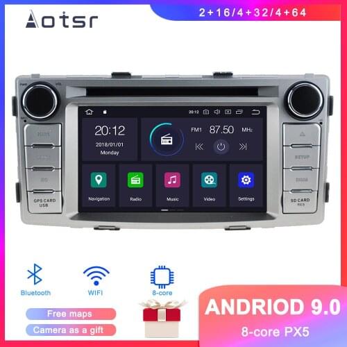 DSP Android 9.1 GPS Navigation Car DVD Player For Toyota Hilux 2012-2015 Auto Stereo Radio Multimedia Player Head Unit Recorder