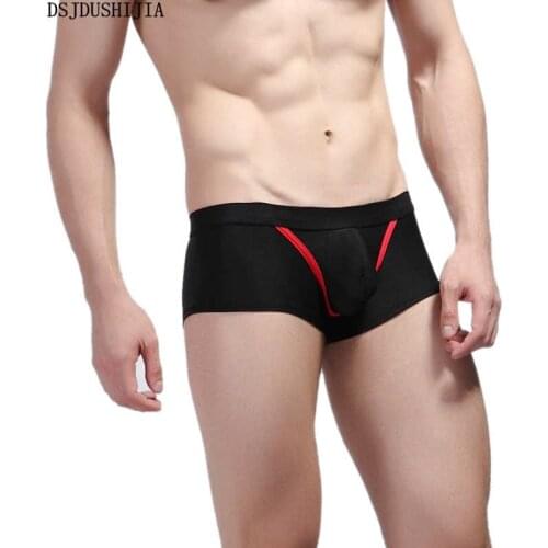 Breathable Mens Underwear Sexy Boxer Shorts Multicolor Mens Basic Underpants Sexy Low Waist Penis Pouch Boxers Soft Trunks New