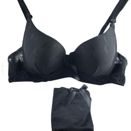 Seamless Solid Color Women Underwear Push Up Set Padded Bra + Briefs Size 32-36 New PY16 L4 L2