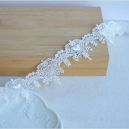1 Meter Width 4.2cm Delicate Ivory Lace Trim Ribbon For Sewing Crafts Garment Cheongsam Decor Lace Fabric Handmade Accessories