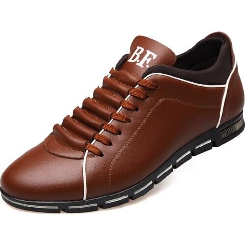 Loafers Mens Business Office Shoes Fashion Mens Soft-soled Non-slip Casual Shoes Lightweight Flat Leather Shoes Sports Shoes