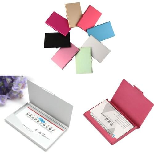Metal Women Men Business Card Holder Creative Aluminum Holder Metal Box Men Credit Business Card Case Wallet Multicolor Bag