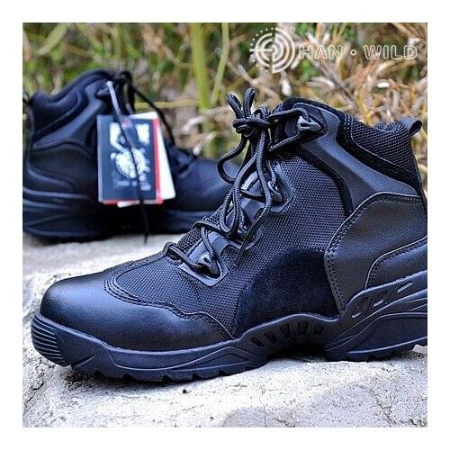 Men Outdoor Sport Breathable Shoes Tactical Combat Military Boots Climbing Hiking Trekking Waterproof Camping Sneakers 2 color