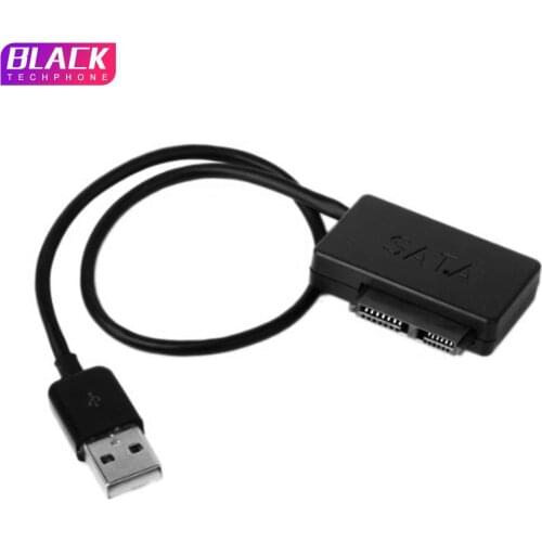 Laptop Sata Cable SATA To USB Adapter 6P + 7P SATA To USB2.0 Cd-rom Cable 13-Pin Adapter Box