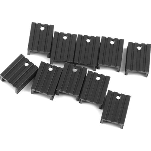 NEW 10 Pcs Heatsink Heat Sink Radiator 20*15*10mm Small Radiator For TO-220 7805 Cooling Accessories Black U Type Cooler