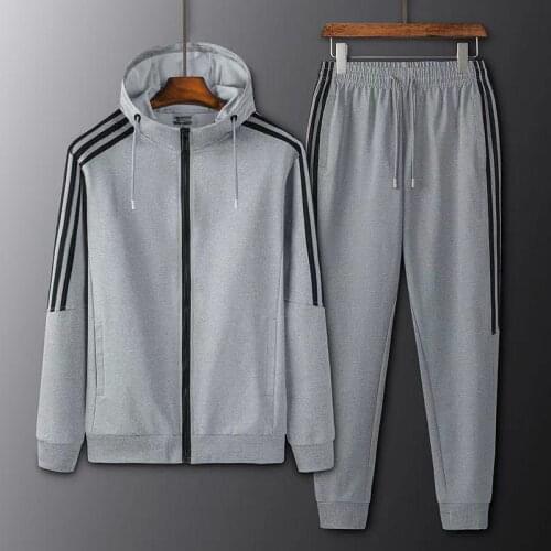 2020 new casual sports suit mens spring and autumn hooded sweater running sportswear mens two-piece suit