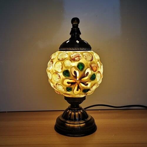 Shell Lampshade Table Lamp Turkish Style Bedroom Study Romantic Style Decoration Table Lamp
