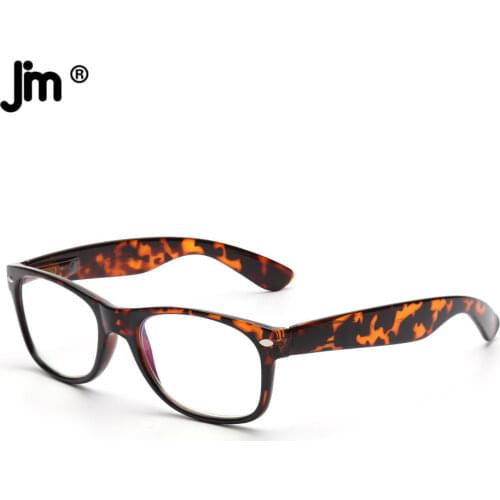 JM Vintage Blue Light Blocking Reading Glasses Spring Hinge Men Women Retro Square Anti Blue Light Reading Glasses