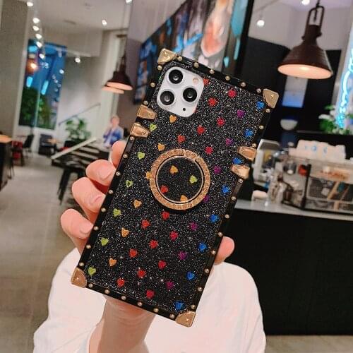 Luxury Love Square Phone Case For Samsung A20e A10e A10s M10 A20s A30 A50 A70 M20 M30s A40s M21 M40 A40 A60 Holder Bracket Cover