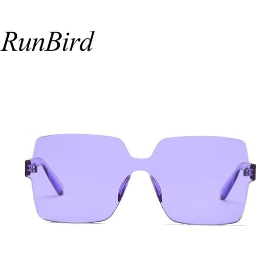 Fashion Rimless Square Sunglasses Women Brand New Oversized Shades Sun Glasses Eyewear Female Girls Pink Sunglass Glasses 5212 R