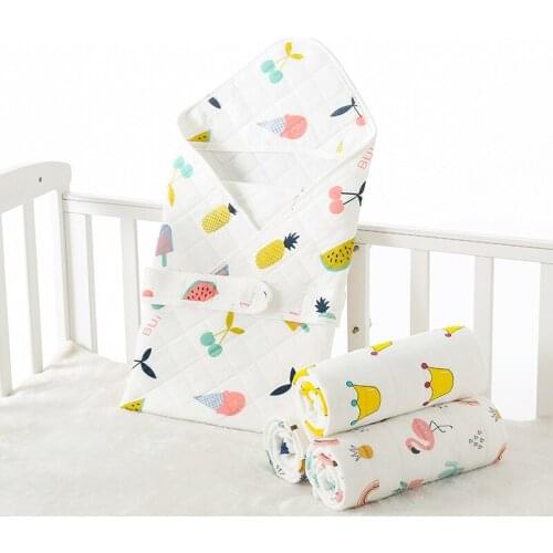 Cute Cartoon Jacquard Baby Sleeping Bag Swaddling Envelope Pure Cotton Warm Newborns Cocoon Mattress Sleepwear Stroller Wrap