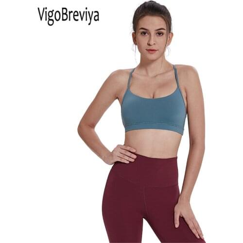 VigoBreviya High Impact Push Up Sports Bra Women Seamless Yoga Active Sport Top Female Paded Fitness Gym Workout Sportswear Vest