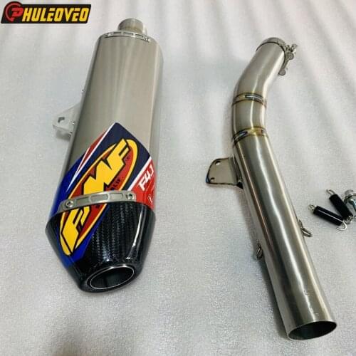 Titanium Alloy Motorcycle Exhaust System for Yamaha WR450F 2016-2020 with Muffler and Middle Link Pipe Carbon Tip Exhaust Escape