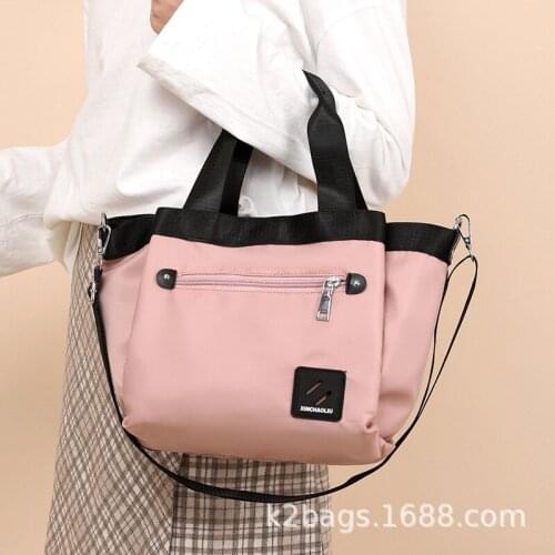 2021 Korean womens casual nylon bag womens waterproof fashion Oxford cloth handbag Tote shoulder messenger bag