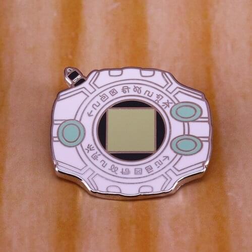 Digimon digivice hard enamel pin gamers cute nostalgia accessory