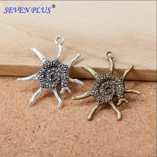 High Quality 10 Pieces/Lot 33mm*31mm Diy Jewelry Making Charm Conch Sea Nail Marine Animal Nautical Charms