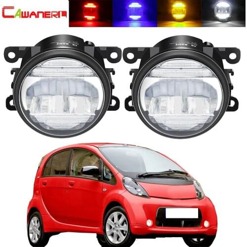 2in1 LED Fog Light + DRL For Citroen C-Zero Mitsuoka Like 2009-2018 Car Front Bumper Fog Light Daytime Running Lamp H11 12V