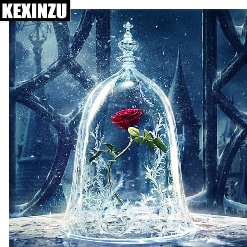 Diy Diamond Painting Castle Water Flower Mosaic Crystal 5D Cross Stitch Full Square Drill Diamond Embroidery