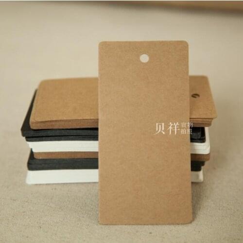 Free shipping 100pcs/lot Kraft paper Hang tag Retro Gift Hang tag 5x10 cm