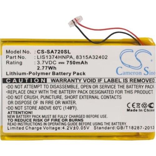 CameronSino for SONY NWZ-820 NWZ-A720 NWZ-A726 NWZ-A728 NWZ-A729BLK NWZ-A826 NWZ-A828 NWZ-A829 NWZ-S738 LIS1374HNPA battery