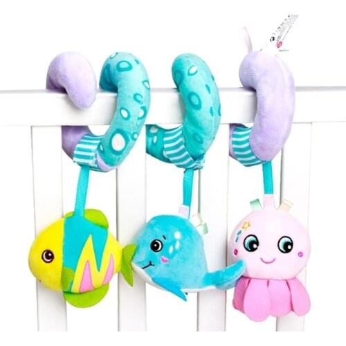 Kid Activity Around Rattle Bell Wrap Crib Bed Bassinet Stroller Toy Developmental Plush Soft Toys Garden Decoration Gift