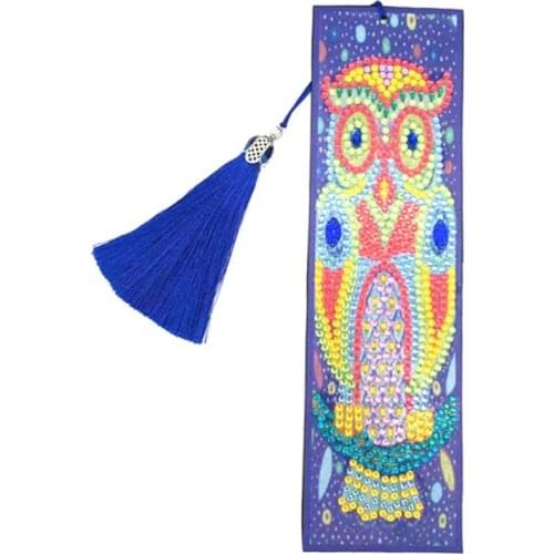 DIY Diamond Painting Tassel Leather Bookmark Christmas Gifts Diamond Embroidery Craft Tassel Book Marks for Books