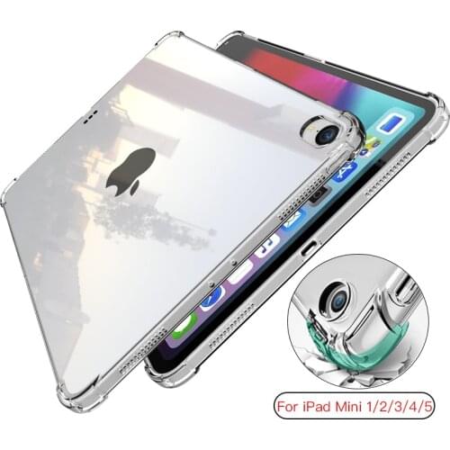 For iPad Mini 2019 mini 5 4 3 7.9inch Case TPU Silicon Transparent Slim Cover for iPad Mini 2 mini4 mini5 7.9'' Coque Capa Funda