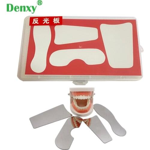 Denxy 4Pcs/set Double Side Dental Reflector Intraoral Photography Mirror Occlusal Photographic Mouth Mirror Autoclavable SS