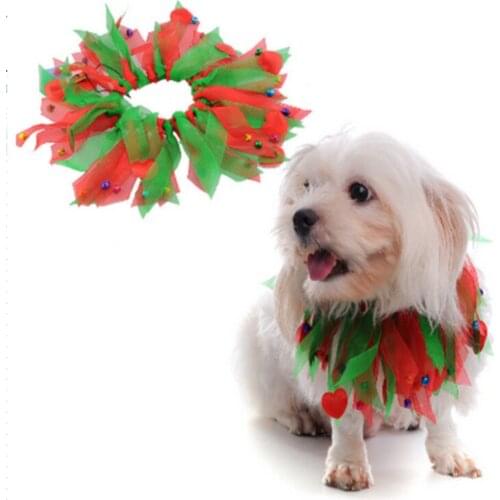 Halloween Pet Dog Accessories Dog Collar Ribbon Neck Dog Christmas Scarf Festive Supplies