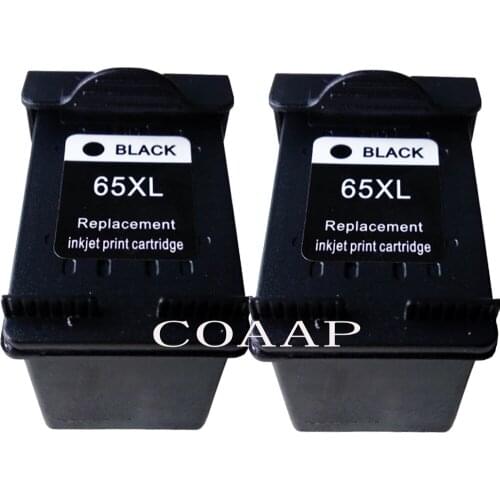 2x Compatible HP 65 XL Black Refilled ink cartridge for hp65 DeskJet 3732 3752 3720 3722 3723 3755 3730 3758 All-in-One Printers