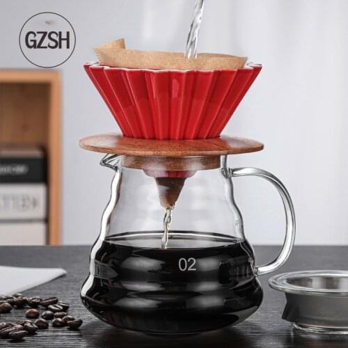 Ceramic Coffee Maker Espresso V60 Drip Coffee Coffee Filter Cup Cloud Pot Coffee Coffeepot Multi-Color Coffee Funnel