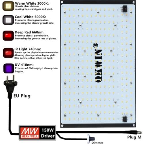 Samsung Lm301B 240W Quantum Board LED Grow Light Full Spectrum 2.9Umol/J bead DIY with red light on/off switch