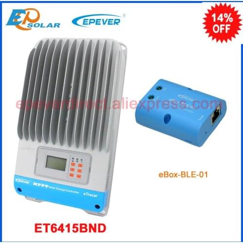 Max PV input 150v 60A 60amp mppt controller for solar panel system ET6415BND eBOX-BLE-01 bluetooth connect EPEVER/EPsolar