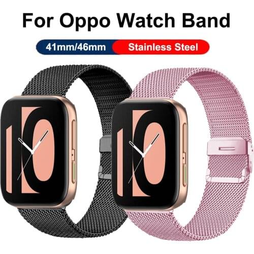 Stainless Steel Magnetic Closure metal Bracelet for OPPO watch 46MM strap band for OPPO smart watch 41mm band Accessories Band