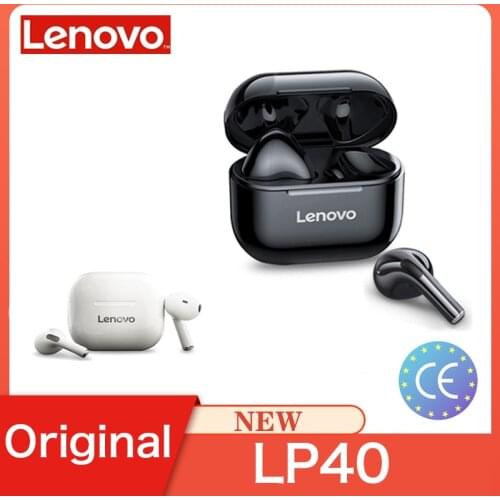 NEW Original Lenovo LP40 TWS Wireless Earphone Bluetooth 5.0 Dual Stereo Noise Reduction Bass Touch Control Long Standby 300mAH